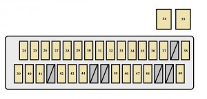 Toyota Sienna mk2 - fuse box - instrument panel (driver's side)