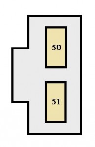 Toyota Sienna mk2 - fuse box - instrument panel (passenger's side)