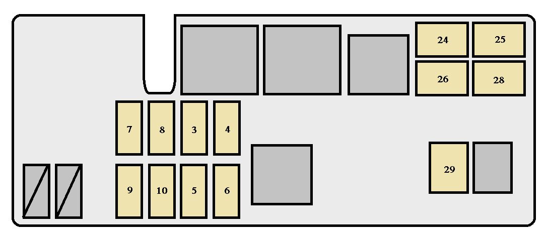 Toyota T100  1993 - 1998  - Fuse Box Diagram