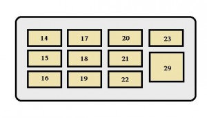 Toyota Tercel mk5 - fuse box - instrument panel