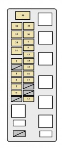 Toyota Tundra mk1 - fuse box - engine compartment (5VZ-FE)