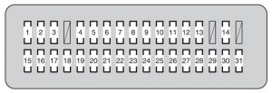 Toyota Land Cruiser - fuse box - driver' s side instrument panel