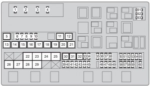 Toyota Land Cruiser - fuse box - engine compartment