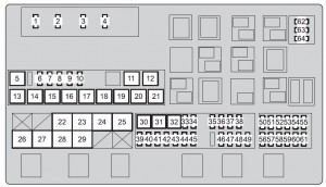 Toyota Land Cruiser - fuse box - engine compartment (type B)