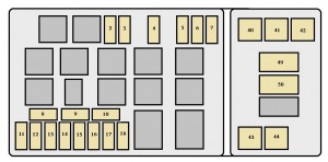 Toyota Land Cruiser - fuse box - engine compartment