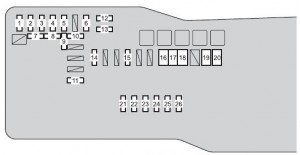 Scion iQ - fuse box - engine compartment (type B)