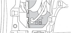 Scion tC mk2 - fuse box - driver instrument panel