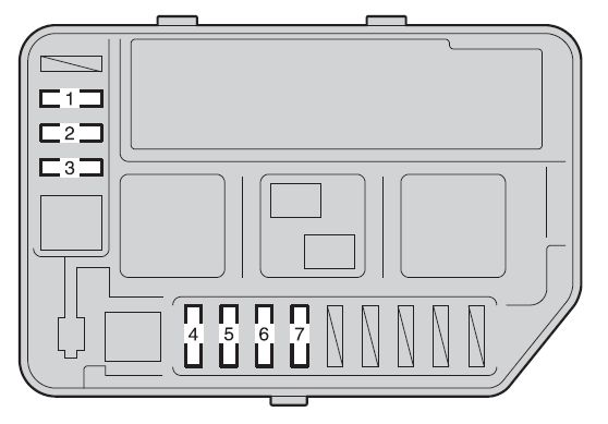 Toyota Yaris Hatchback  2011  - Fuse Box Diagram