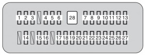 Toyota Tundra mk2 - fuse box - instrument panel