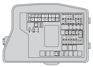 Toyota Verso - fuse box - engine compartment