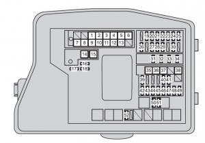 Toyota Verso - fuse box - engine compartment