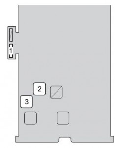 Toyota Yaris mk2 - fuse box - instrument panel (type A)