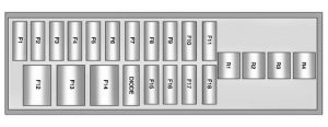 Cadillac ELR - fuse box - rear compartment (box 2)