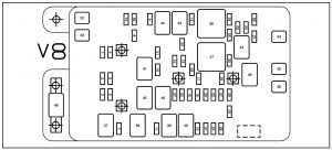 GMC Envoy mk2 - fuse box - engine compartment (V8 engine)