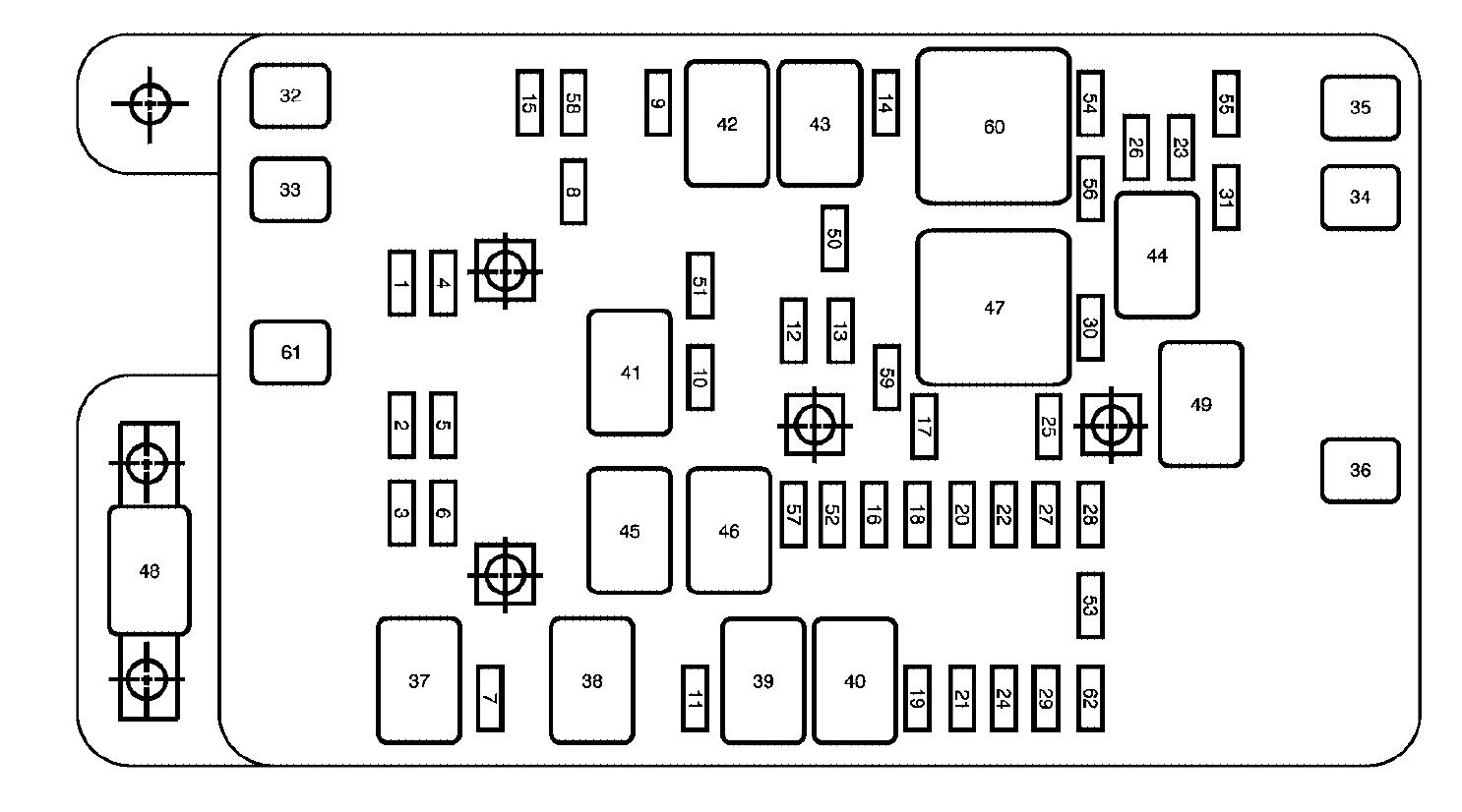 Gmc Envoy  2007 - 2009  - Fuse Box Diagram