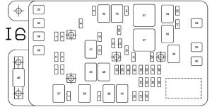 Buick Rainier - fuse box - engine compartment (engine L6)