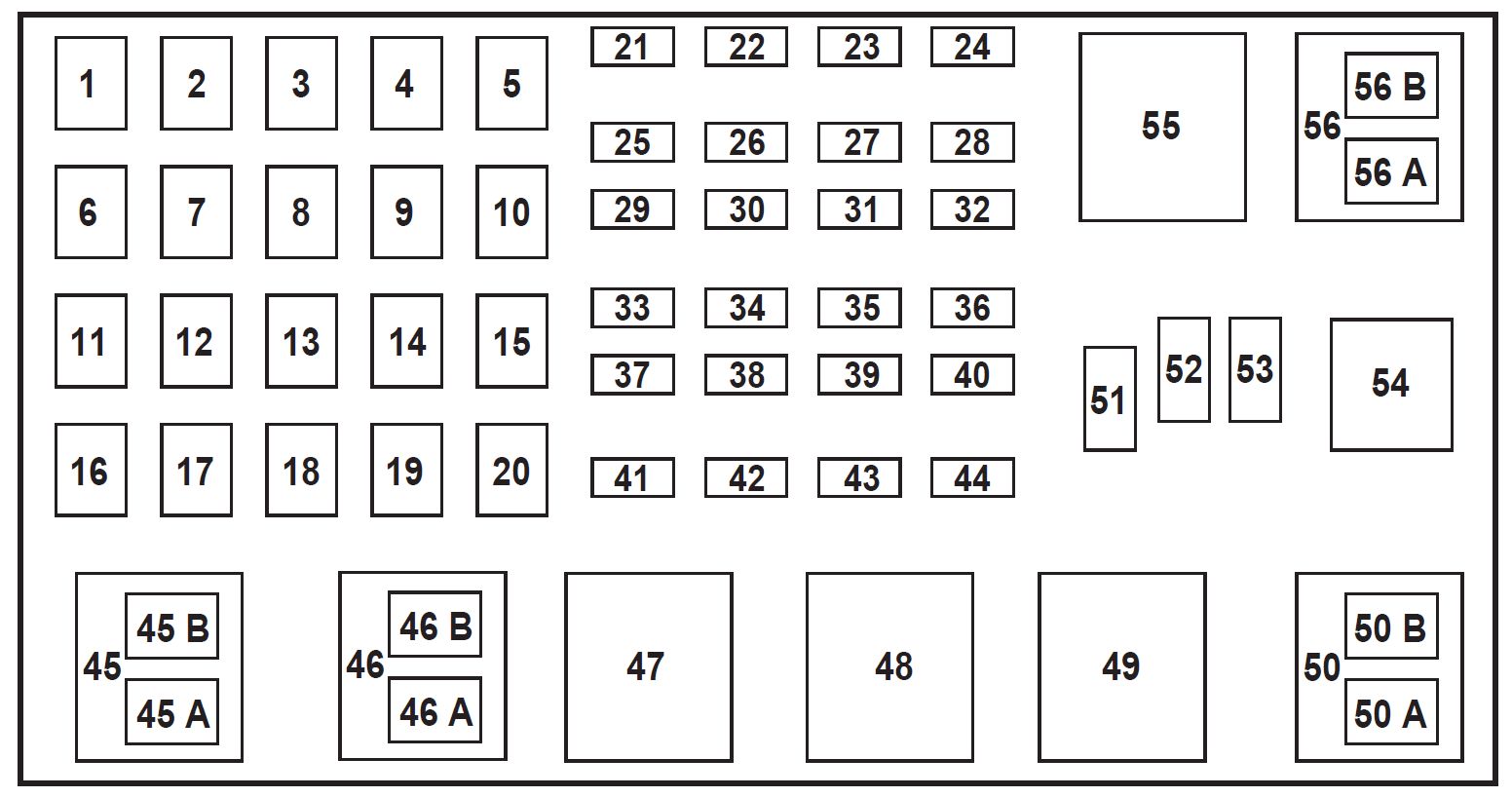 Ford Ranger  2001 - 2002  - Fuse Box Diagram