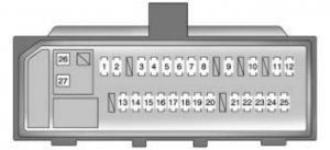 Pontiac Vibe - fuse box - instrument panel