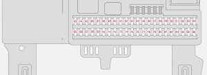 Volvo C70 mk2 - fuse box - passenger compartment