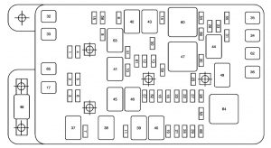 Saab 9-7 - fuse box - engine compartment (5.3L V8 engine)