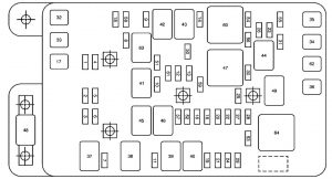 Saab 9-7 - fuse box - engine compartment (V8 engine)