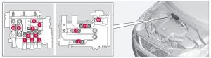 Volvo S60 mk2 - fuse box - engine compartment (cold zone)