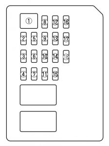 Mazda 6 - fuse box - passenger's-side