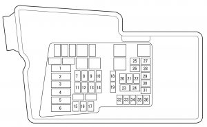 Mazda CX-7 - fuse box - engine compartment