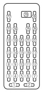 Mazda Millenia - fuse box - driver's side