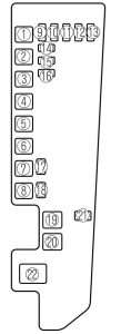 Mazda MPV - fuse box - engine compartment