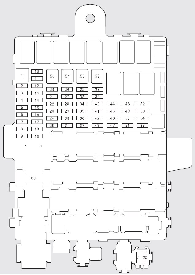 Honda Fit  2011  - Fuse Box Diagram