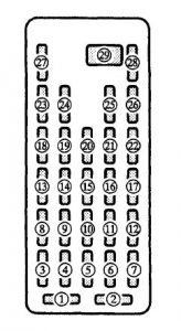 Mazda Millenia - fuse box - driver's side