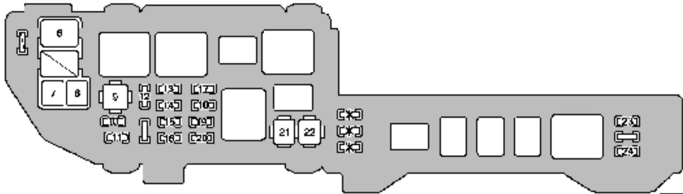 Lexus ES300 (2000 - 2001) - fuse box diagram - Auto Genius