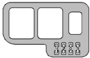 Lexus ES300 - fuse box - engine compartment (Canada only)