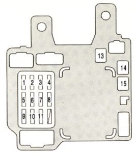 Lexus ES300 - fuse box - instrument panel