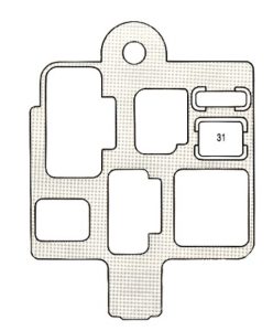 Lexus ES300 - fuse box - passenger's side kick panel