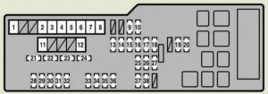 Lexus ES350 - fuse box -engine compartment