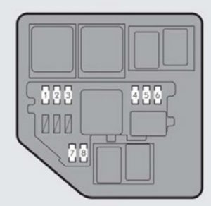 LLexus ES350 - fuse box - engine compartment (type B)