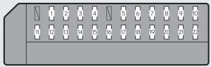 Lexus GS250 - fuse box - left side instrument panel (left-hand drive vehicle)