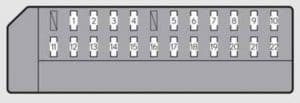 Lexus GS250 - fuse box - left-side instrument panel (left-hand drive vehicle)