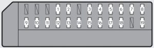 Lexus GS250 - fuse box - left side instrument panel (right-hand drive vehicle)