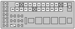 Lexus GS300 - fuse box - engine compartment