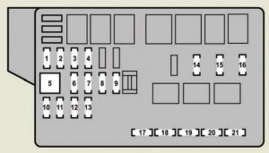 Lexus GS350 - fuse box - engine compartment (type B)