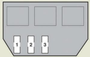 Lexus GS350 - fuse box - luggage compartment (vehicle with active stabilizer suspension system)