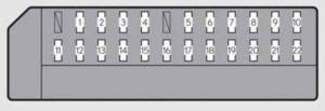 Lexus GS350 - fuse box - left-side instrument panel (left-hand drive vehicle)