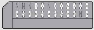 Lexus GS350 - fuse box - left-side instrument panel (right-hand drive vehicle)