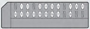Lexus GS350 - fuse box - passenger's instrument panel
