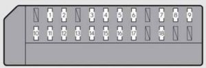 Lexus GS350 - fuse box - right-side instrument panel (left-hand drive vehicle)