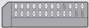 Lexus GS350 - fuse box - right side instrument panel (right-hand drive vehicle)