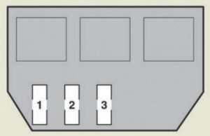 Lexus GS450h - fuse box - luggage compartment (vehicle with active stabilizer suspension system)